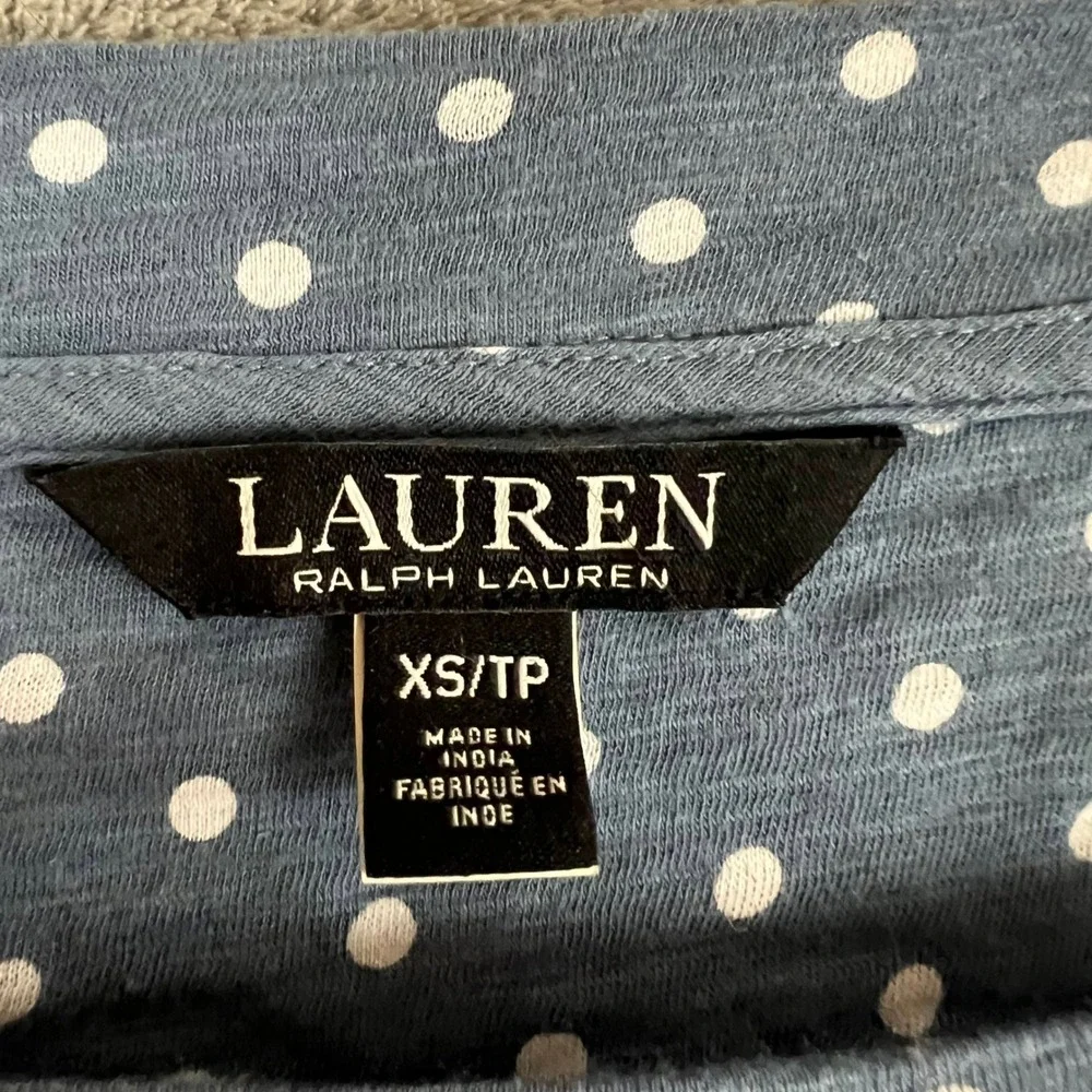 Ralph Lauren Black Label Puff Sleeve T Shirt Womens XS Casual Preppy